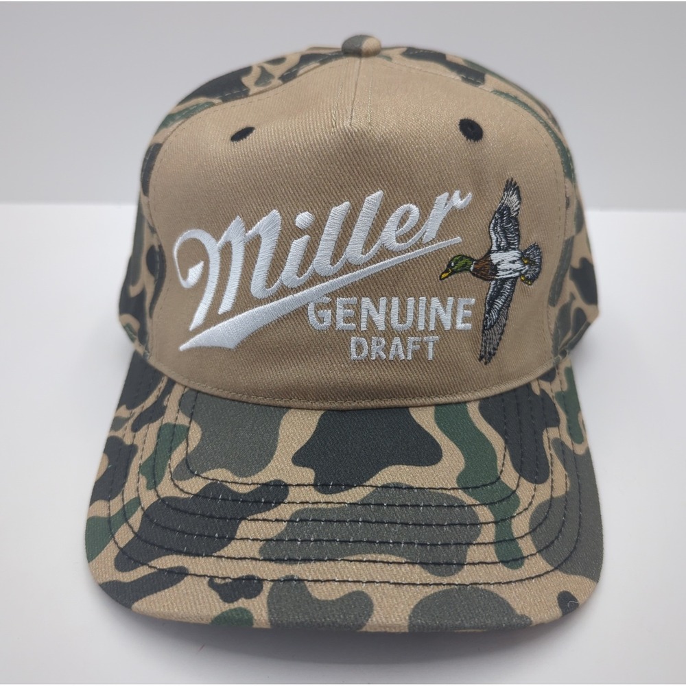 Miller Genuine Draft Duck Camo Snapback Hat Mad Engine Mallard Brew Hat NEW